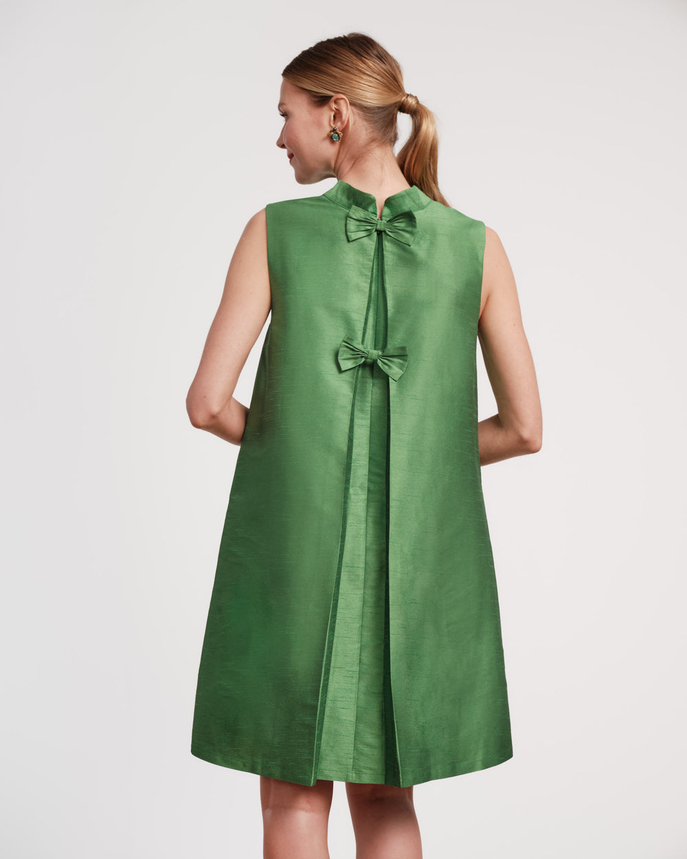 Sleeveless Diplomat Mini Dress - Green Dresses Frances Valentine
