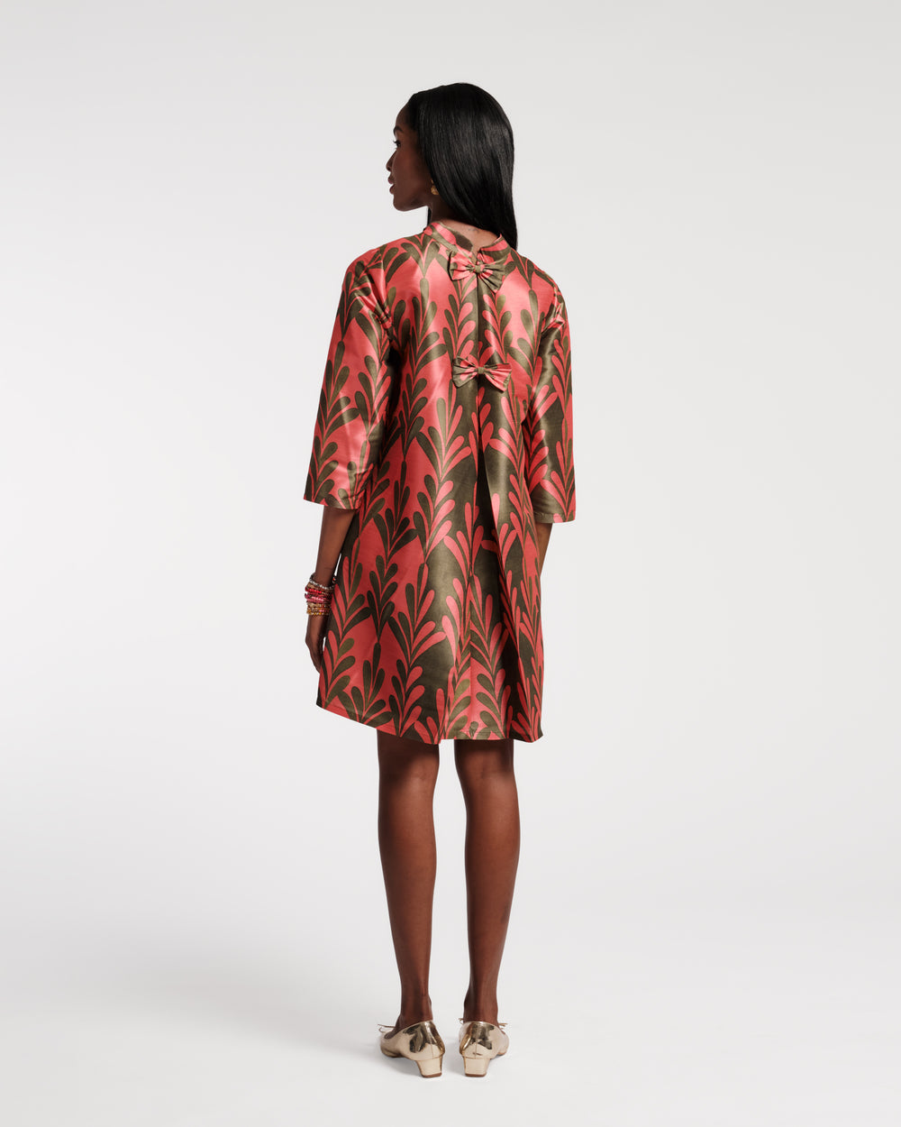 Diplomat Mini Dress - Royal Palm Watermelon Frances Valentine