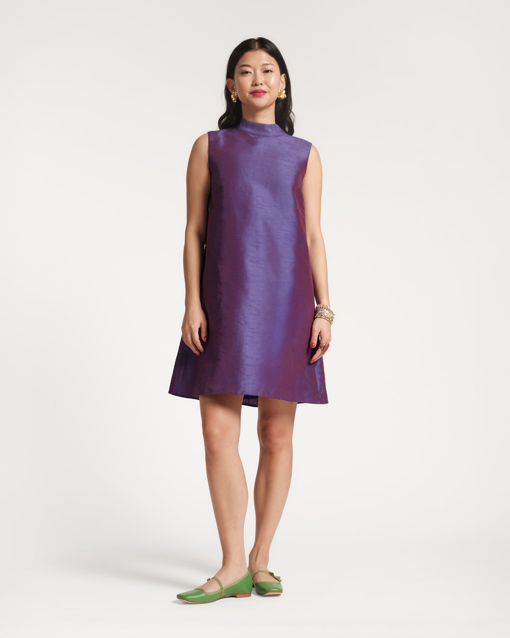 Sleeveless Diplomat Mini Dress - Violet Dresses Frances Valentine
