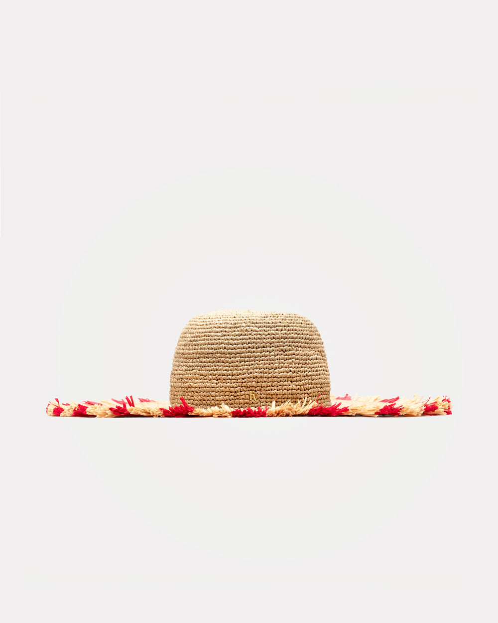 Crushable Raffia Crochet Sun Hat - Red Hat Frances Valentine