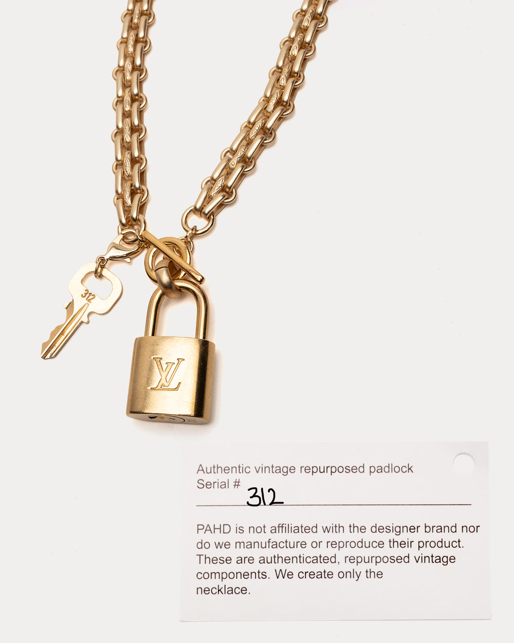 Vintage LV Basket Weave Chain Necklace - Gold Jewelry Frances Valentine