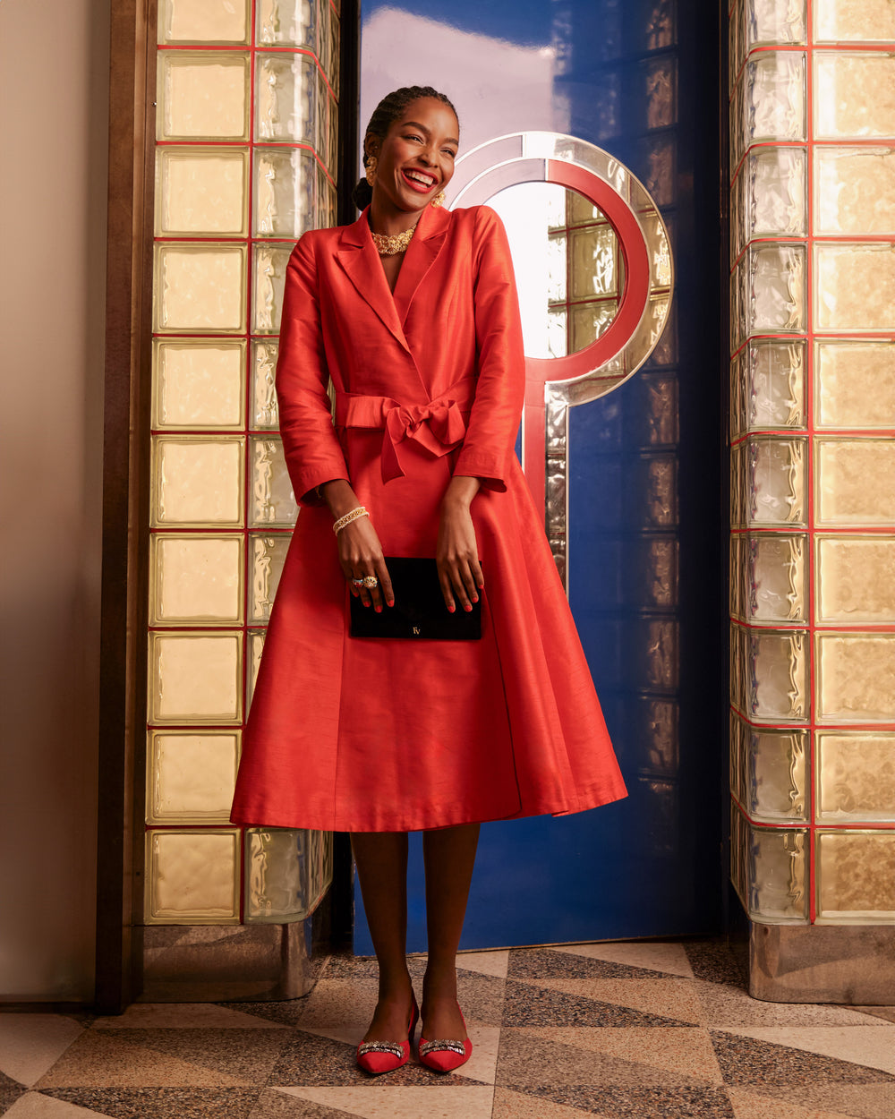 Lucille Wrap Dress - Red Dresses Frances Valentine