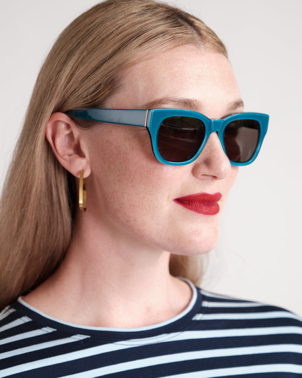 Miklos Sunglasses - Polished Carolina Blue Frances Valentine