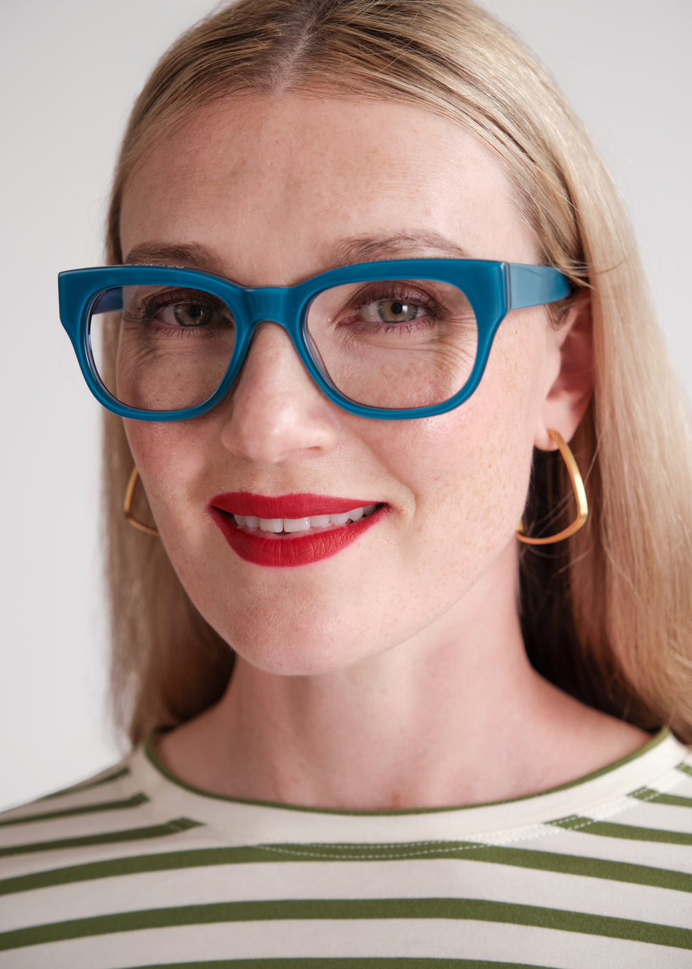 Miklos Reading Glasses - Polished Carolina Blue Eyeglasses Frances Valentine