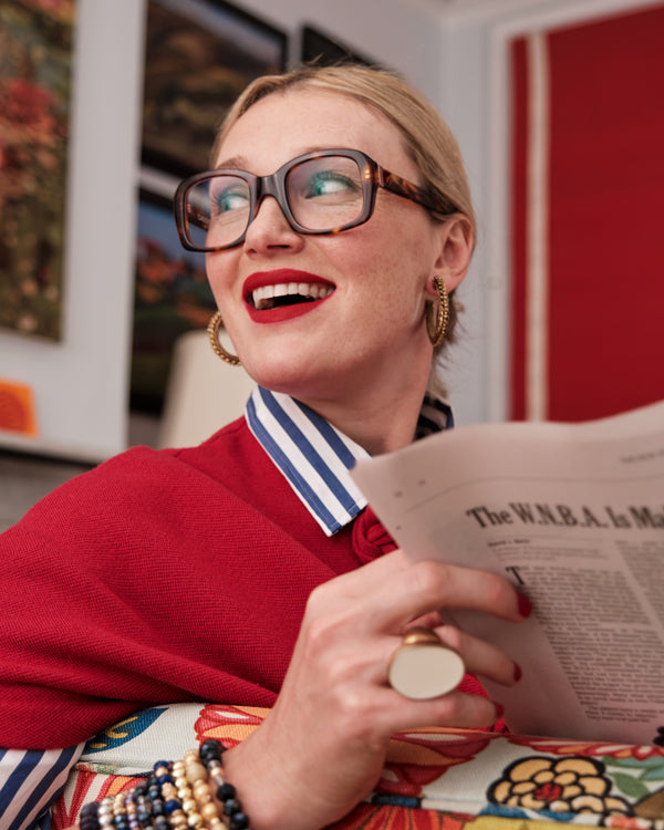 FV x Caddis Shelby Reading Glasses - Polished Terrapin Eyeglasses Frances Valentine