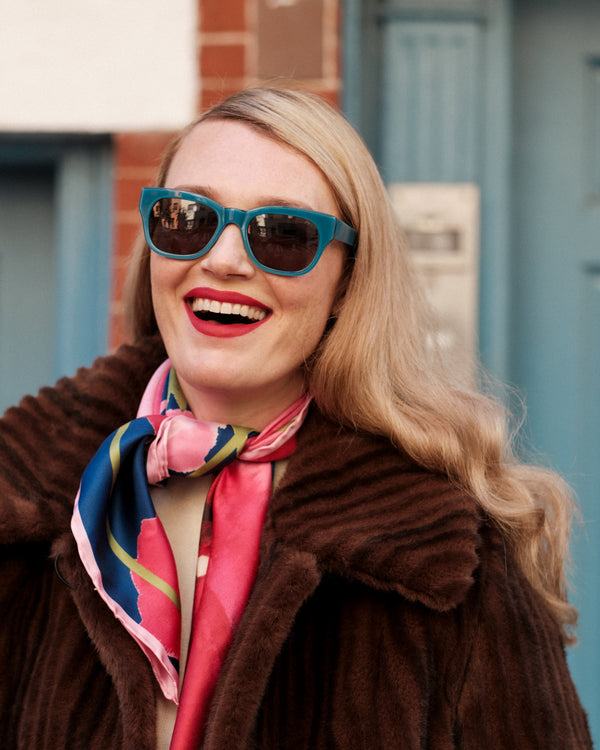 Miklos Sunglasses - Polished Carolina Blue Frances Valentine