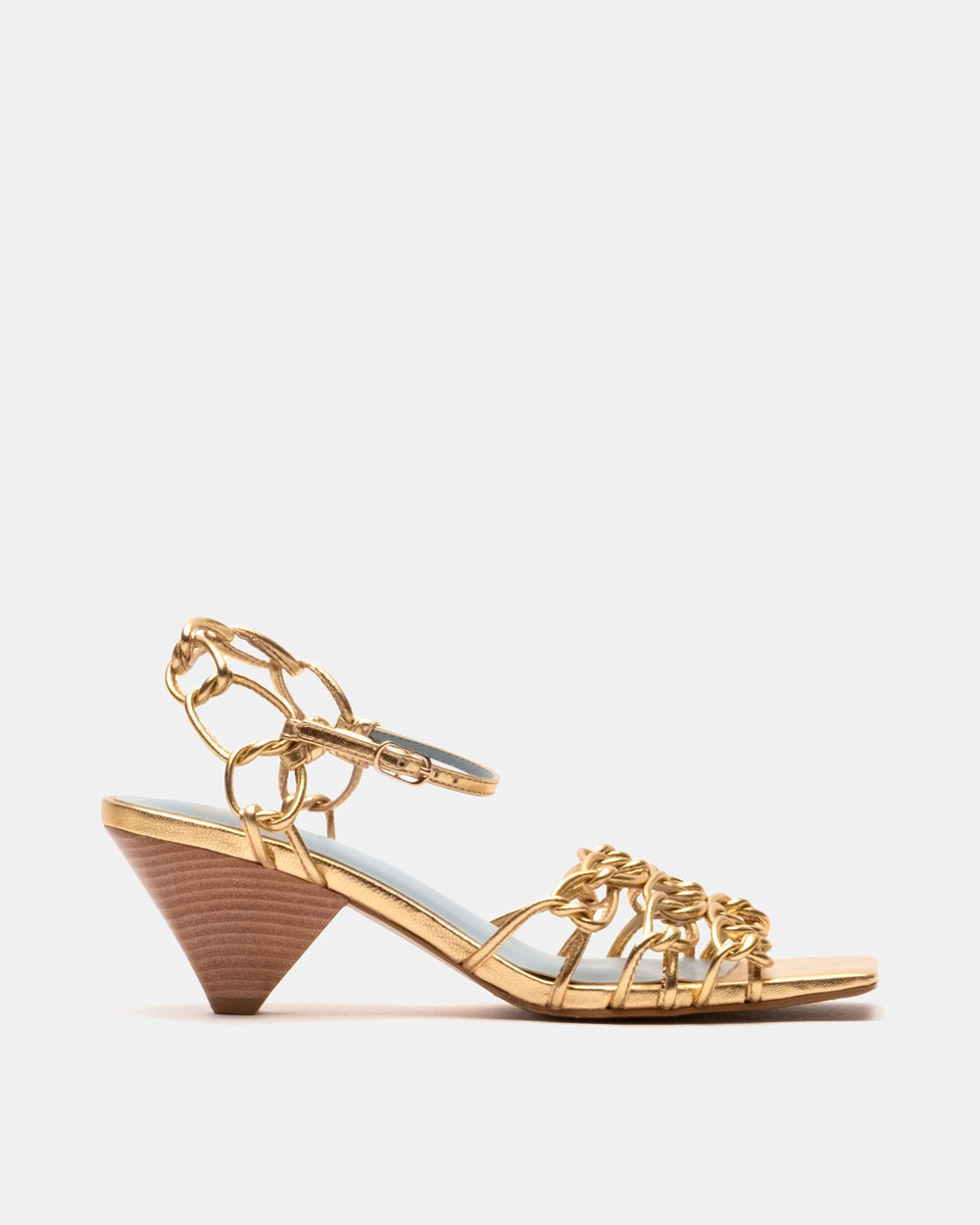 Alexandra Chain Link Sandal Heels Frances Valentine