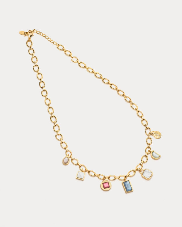 Charm Necklace - Gold/Multi Necklace Frances Valentine