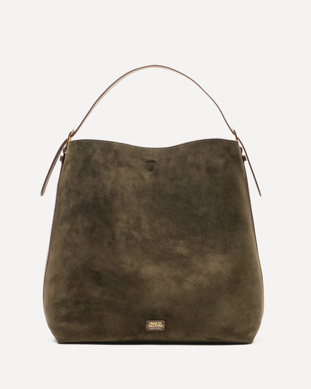 Hunter Suede Hobo - Olive Large Tote Frances Valentine