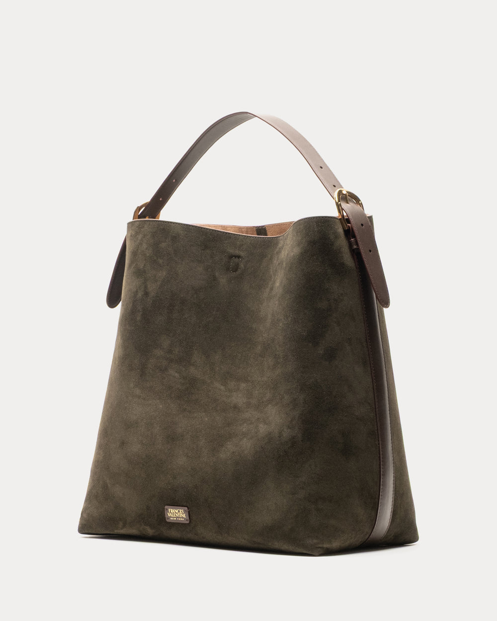Hunter Suede Hobo - Olive Large Tote Frances Valentine