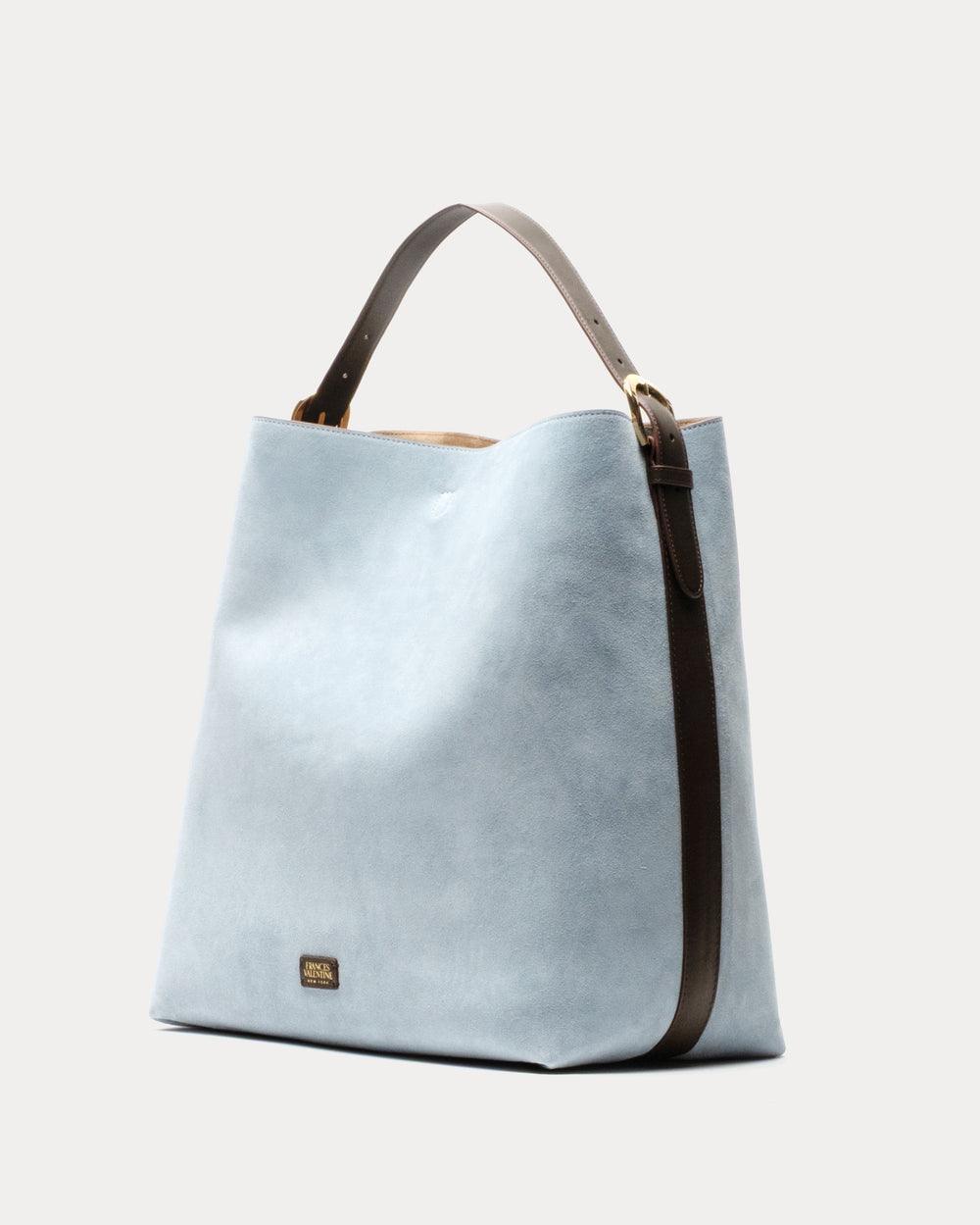 Hunter Suede Hobo - Light Blue Large Tote Frances Valentine