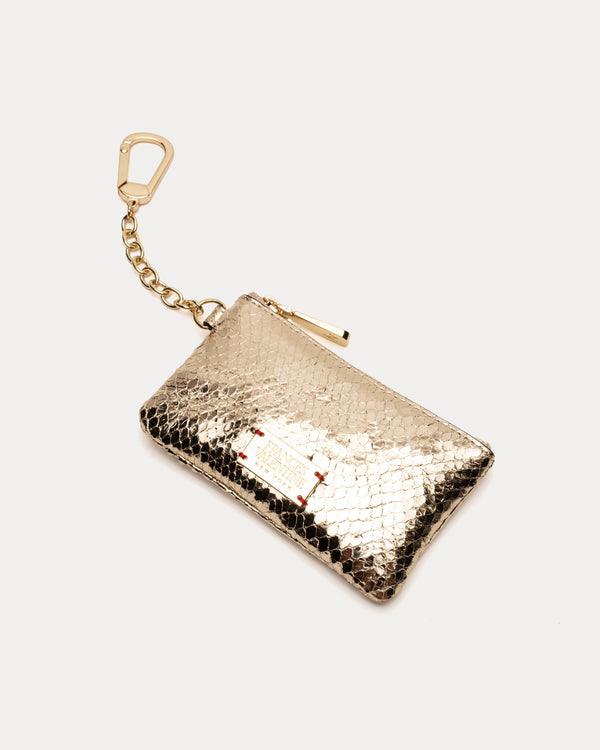 Bitsy Metallic Snake Leather - Gold Keychain Frances Valentine