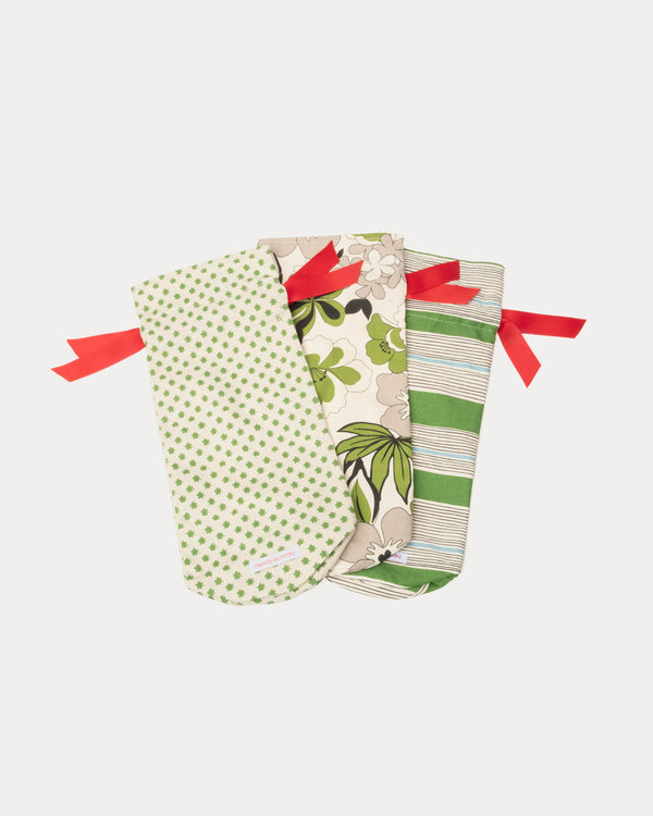 Wine Bag Set - Green Prints Wine Bag Frances Valentine