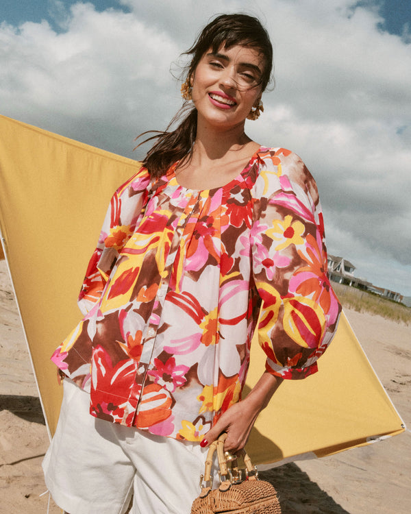 Zoe Top - Sun Floral Tops Frances Valentine