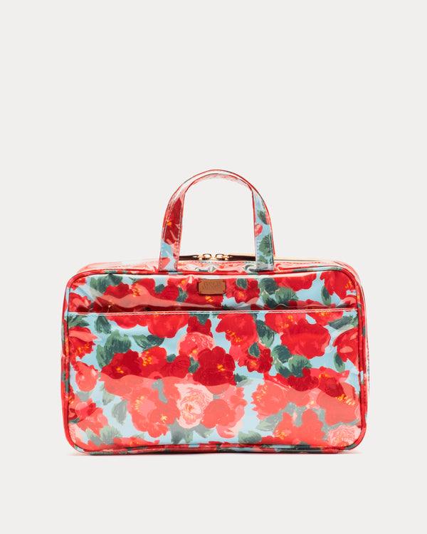 Hanging Travel Cosmetic Case - Peony Print Large Cosmetic Frances Valentine