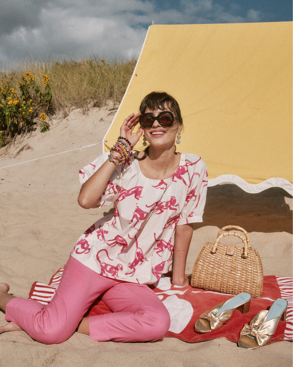 Zonda Top - Pink Monkey Tops Frances Valentine