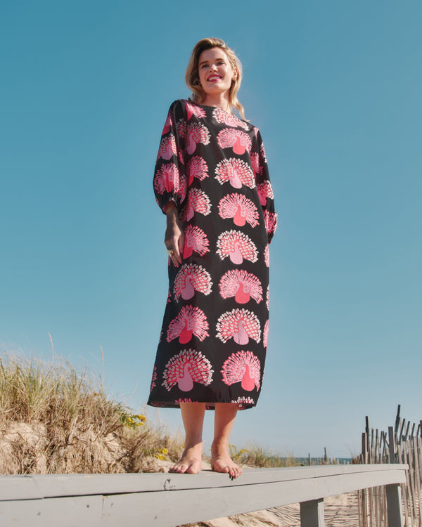 Minnow Maxi Dress - Peacock Black Dresses Frances Valentine