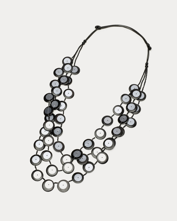 Iridescent Arabella Necklace - Black Necklace Sylca