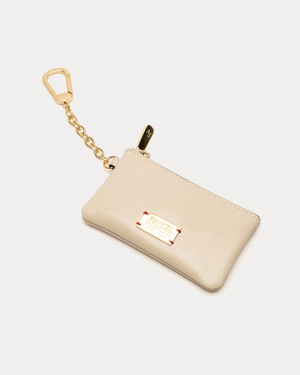 Bitsy Key Pouch - Crinkled Leather Oyster Keychain Frances Valentine
