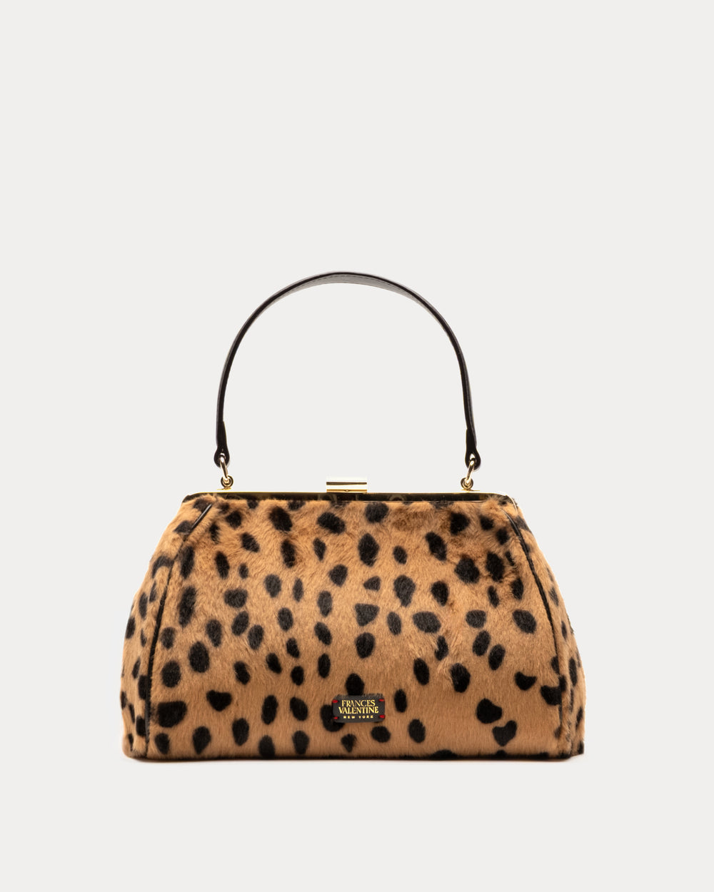 Frances Frame Bag Cheetah Print - Faux Fur Frame Bag Frances Valentine