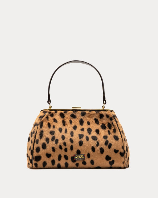 Frances Frame Bag Cheetah Print - Faux Fur Frame Bag Frances Valentine