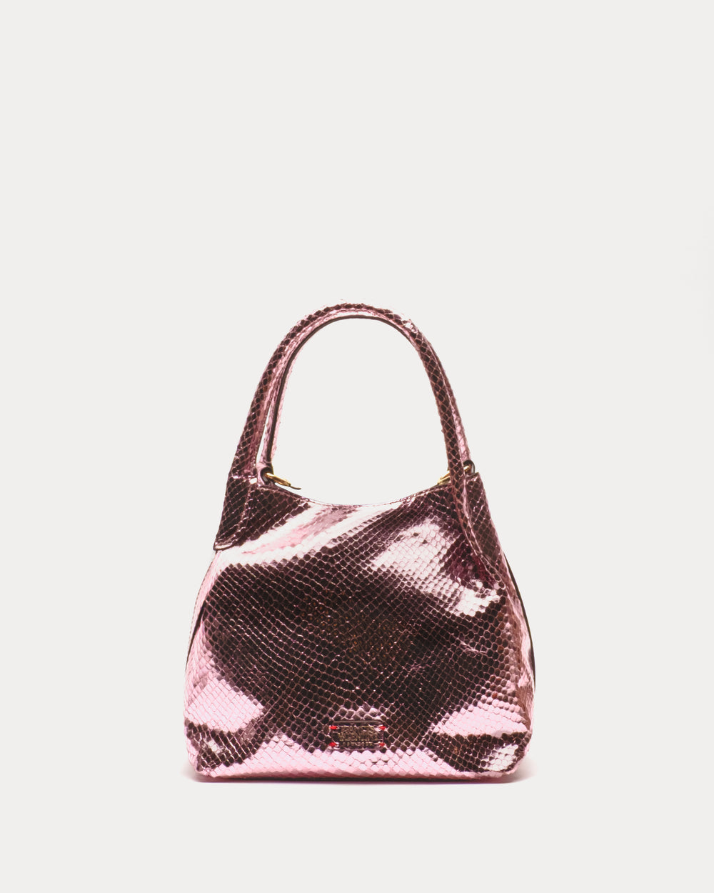Teeny Sweet Pea - Metallic Snake Leather Pink Handbag Frances Valentine