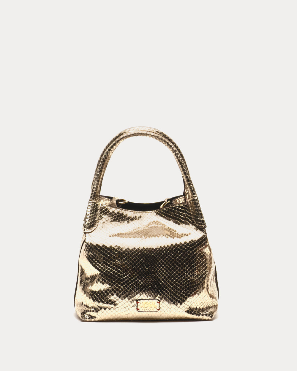Teeny Sweet Pea - Metallic Snake Leather Gold Handbag Frances Valentine