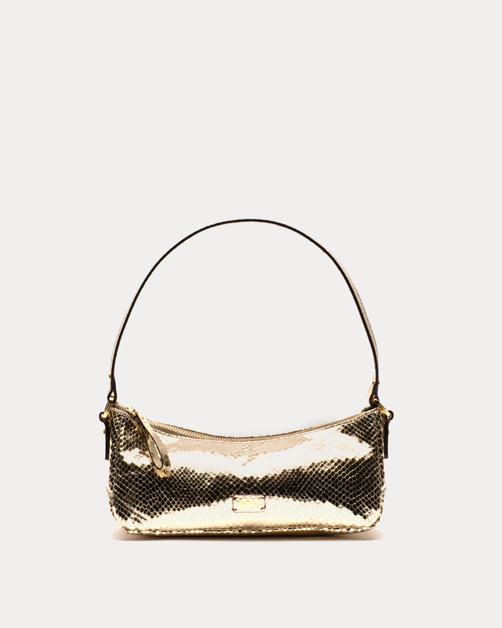 Mia Metallic Snake Leather - Gold Shoulder Bag Frances Valentine