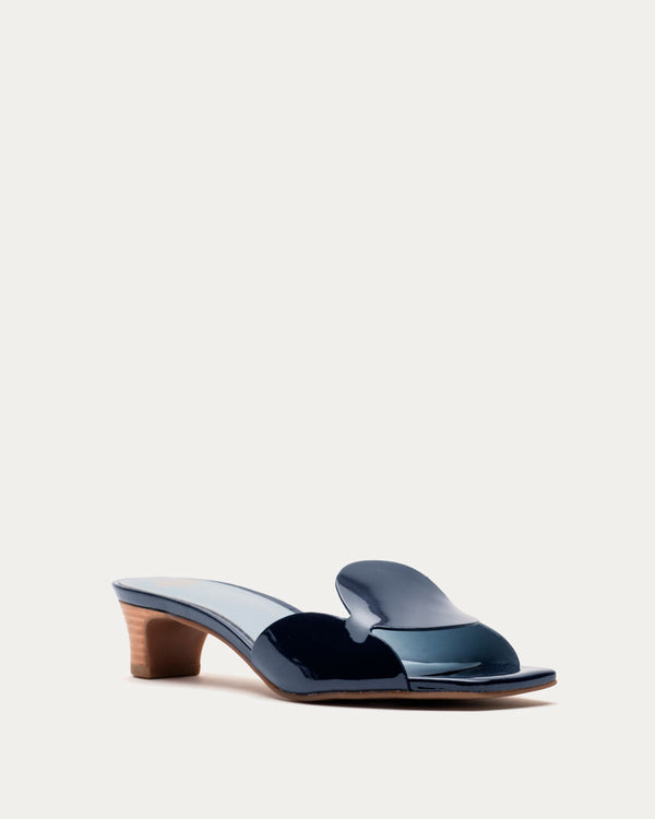 Sandy Circle Slide - Navy Sandals Frances Valentine