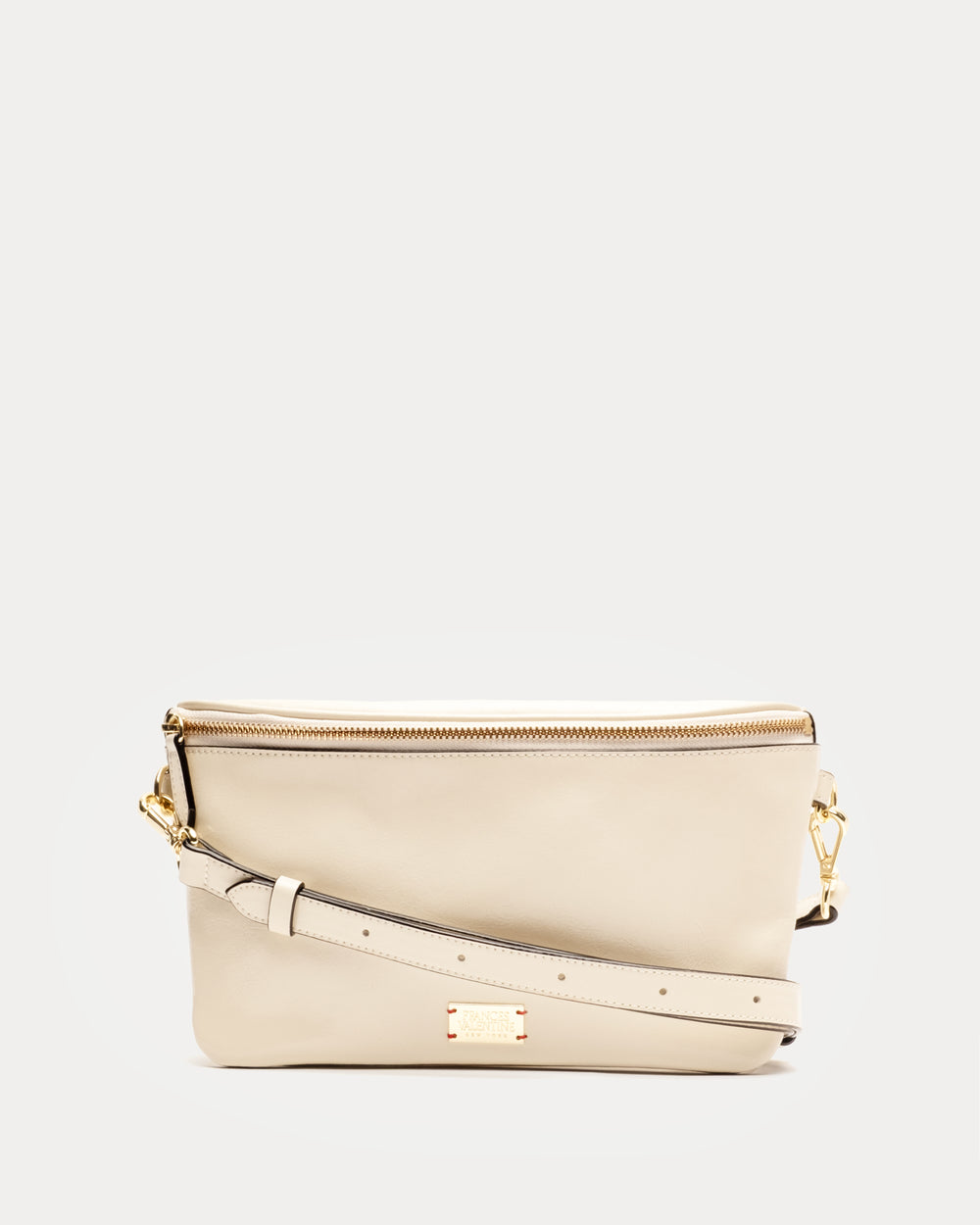 Billie Sling Bag - Crinkled Leather Oyster Small Crossbody Frances Valentine