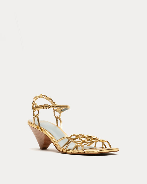Alexandra Chain Link Sandal Heels Frances Valentine