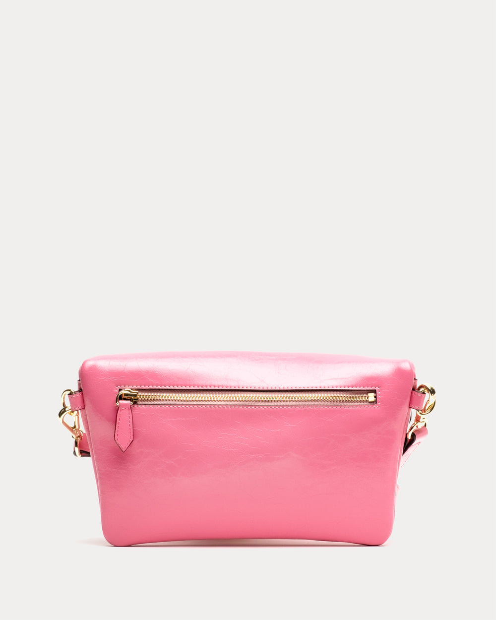 Billie Sling Bag - Crinkled Leather Pink Small Crossbody Frances Valentine