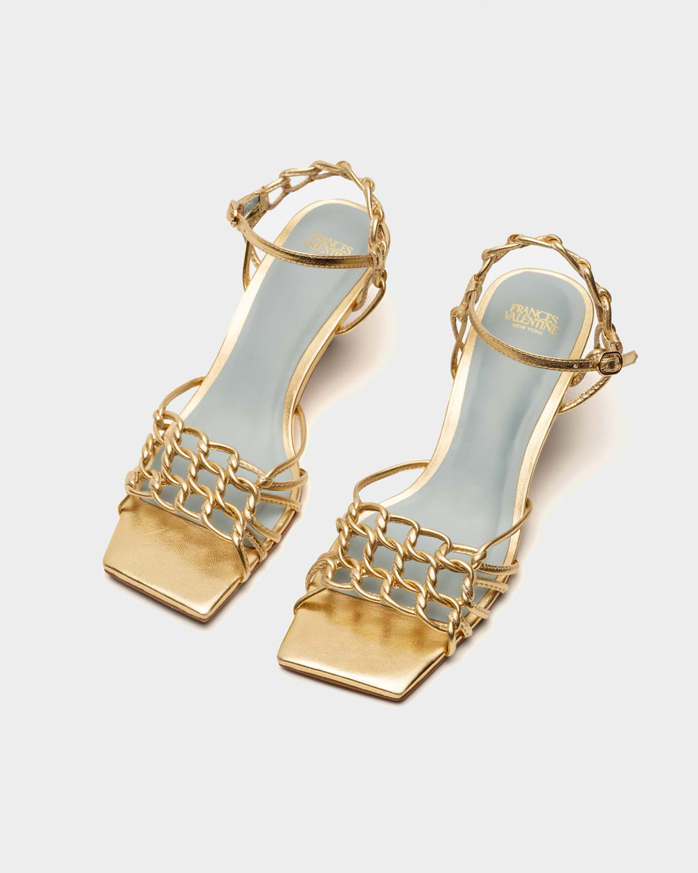 Alexandra Chain Link Sandal Heels Frances Valentine