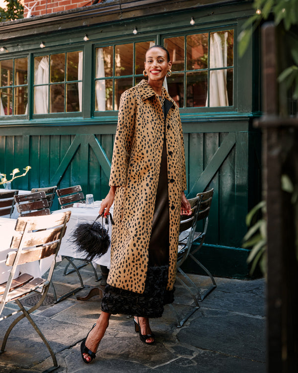 Paulette Faux Fur Coat - Cheetah Coats & Jackets Frances Valentine