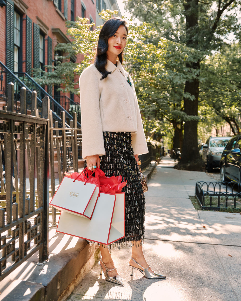 Shimmy Skirt - Black Sequin Skirts Frances Valentine