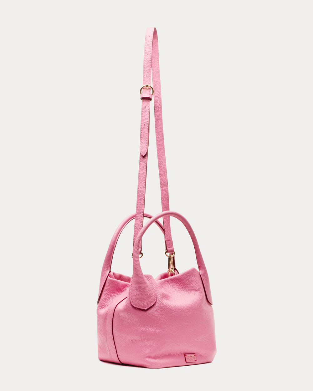 Mini Sweet Pea - Tumbled Leather Pink Small Tote Frances Valentine