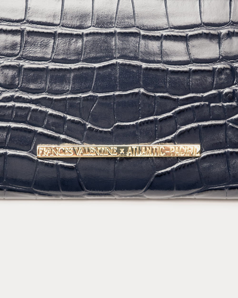 Supersize Croc Clutch - Navy Handbag Frances Valentine