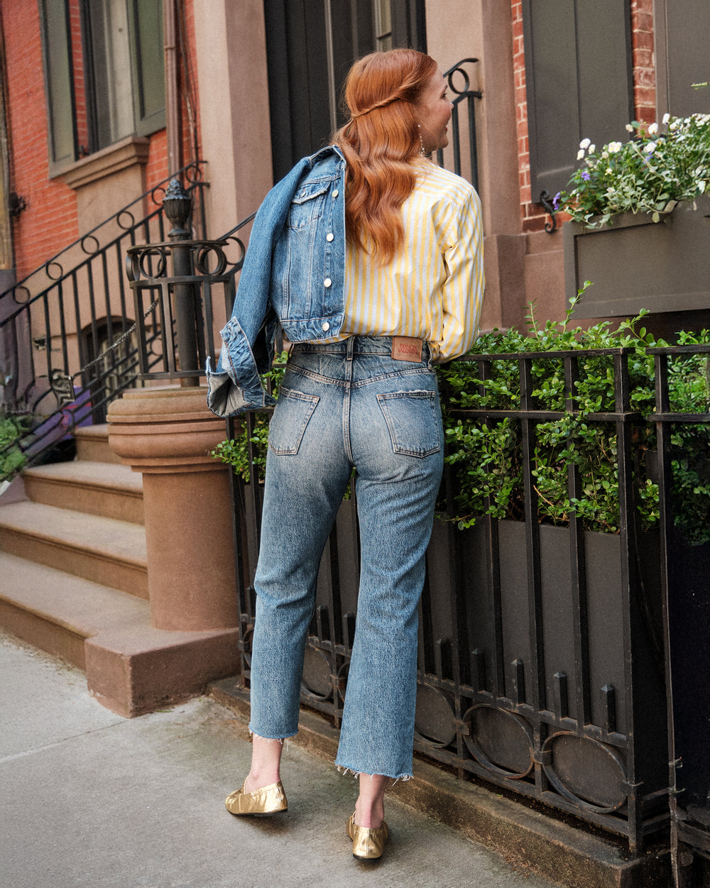 Andy Jean - Washed Denim Pants Frances Valentine