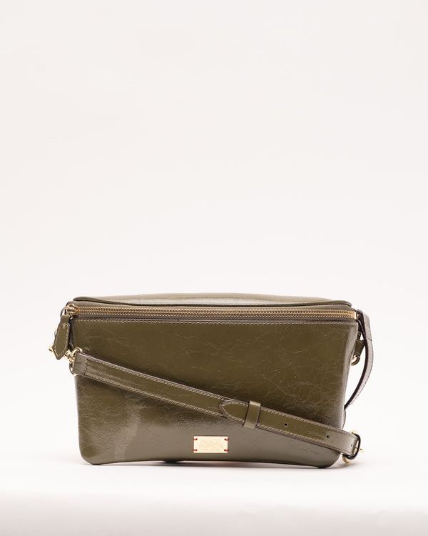 Billie Sling - Crinkled Leather Olive