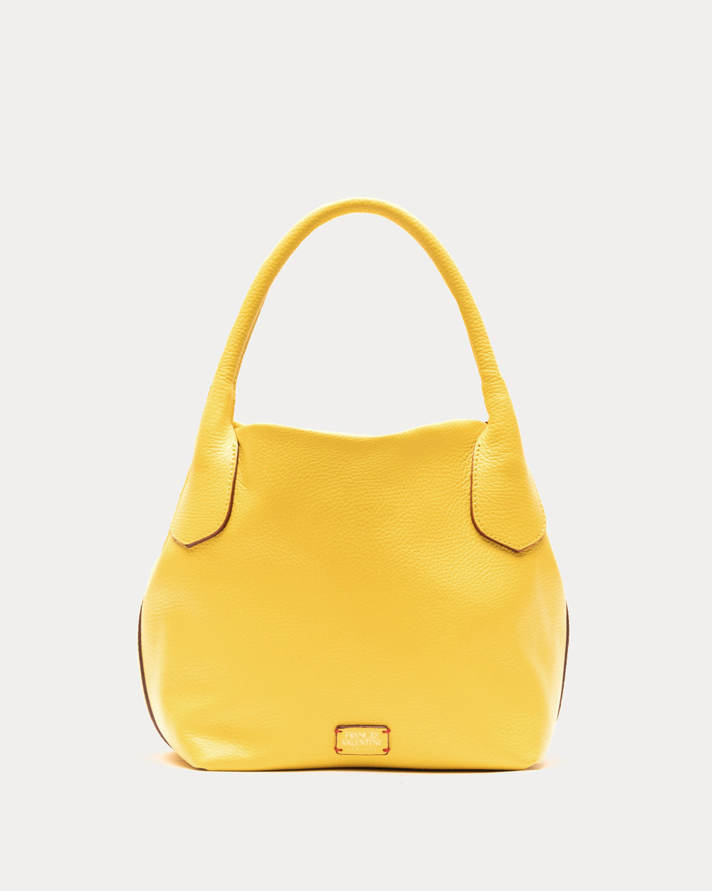 Mini Sweet Pea - Tumbled Leather Yellow Small Tote Frances Valentine