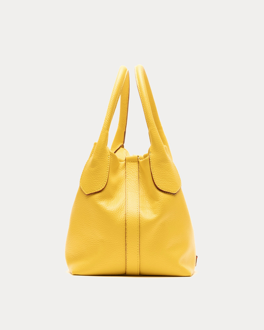 Mini Sweet Pea - Tumbled Leather Yellow Small Tote Frances Valentine