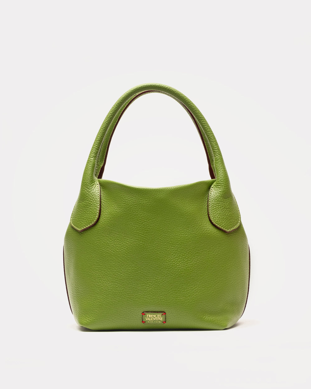 Mini Sweet Pea - Tumbled Leather Green Small Tote Frances Valentine