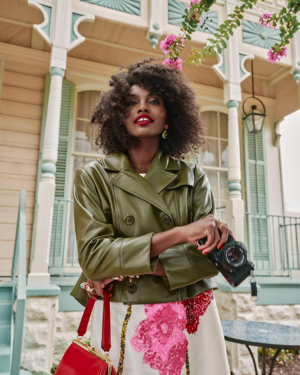 Moto Jacket - Faux Leather Olive Coats & Jackets Frances Valentine