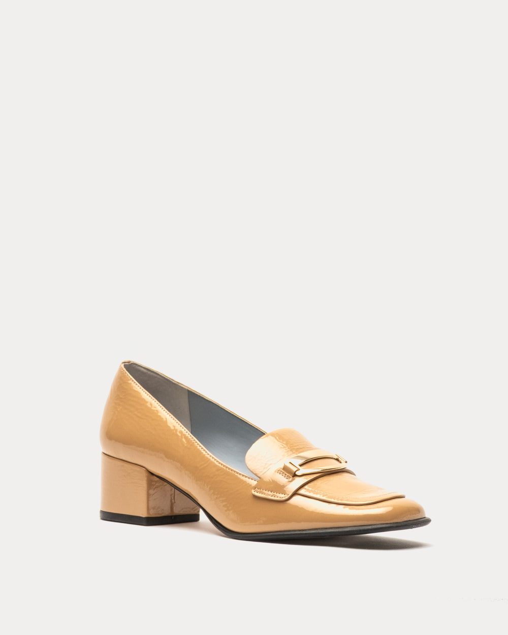MTM Loafer - Crinkled Leather Camel Loafers Frances Valentine