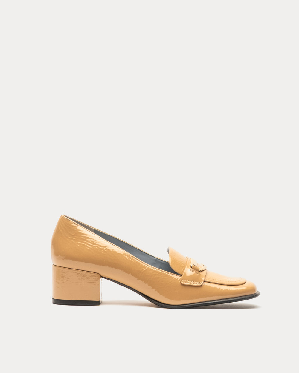 MTM Loafer - Crinkled Leather Camel Loafers Frances Valentine