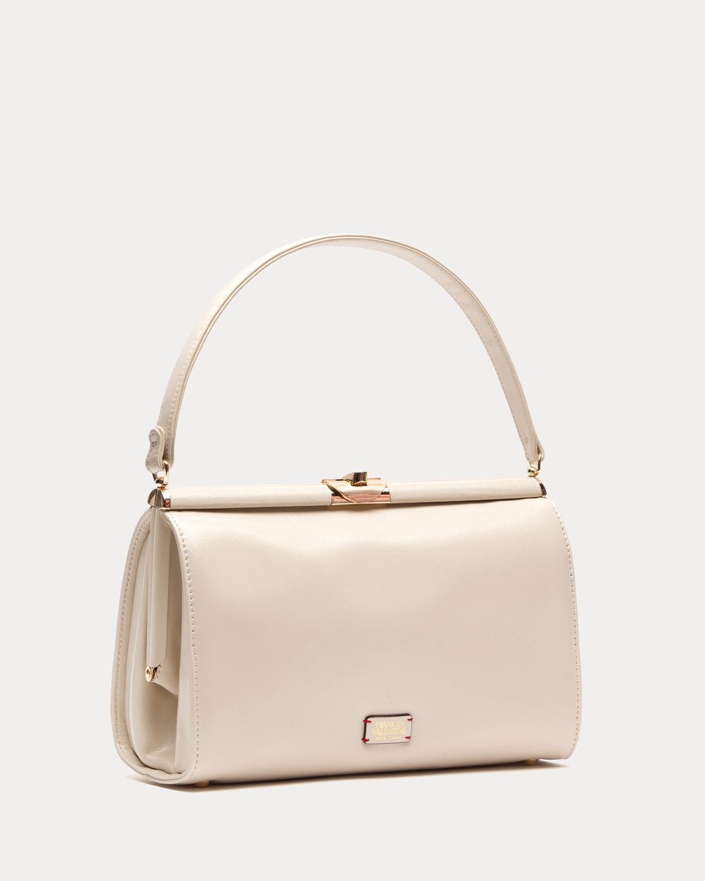 MTM Frame Bag - Crinkled Leather Oyster Handbag Frances Valentine