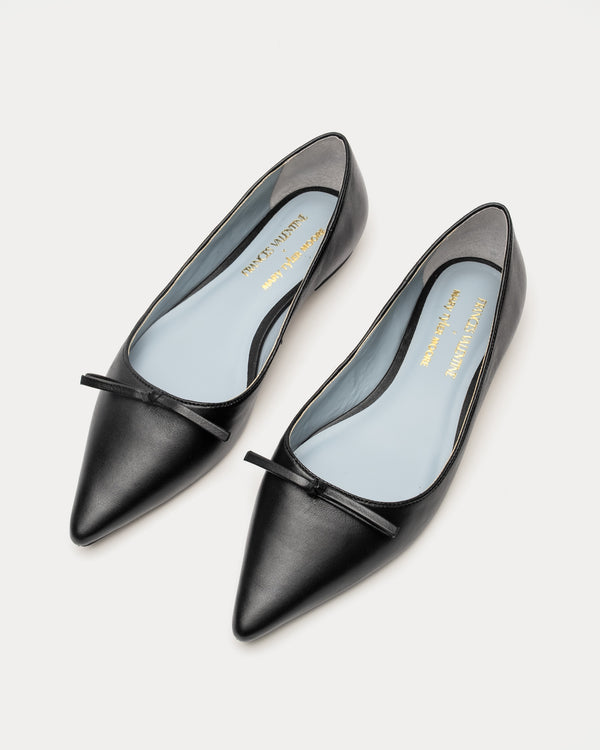 MTM Flat - Nappa Leather Black Flats Frances Valentine