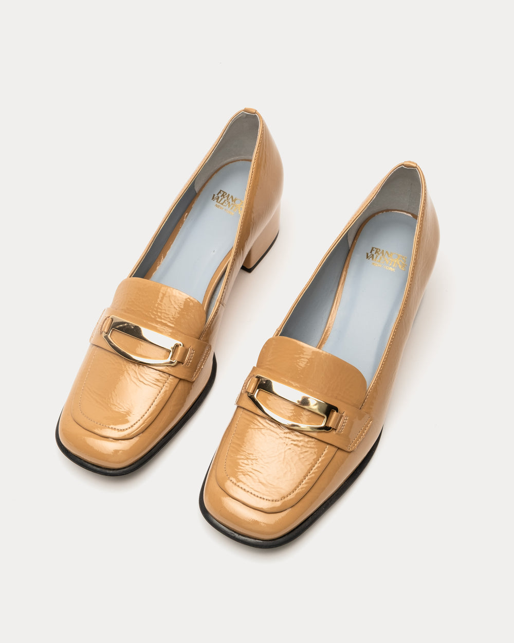 MTM Loafer - Crinkled Leather Camel Loafers Frances Valentine