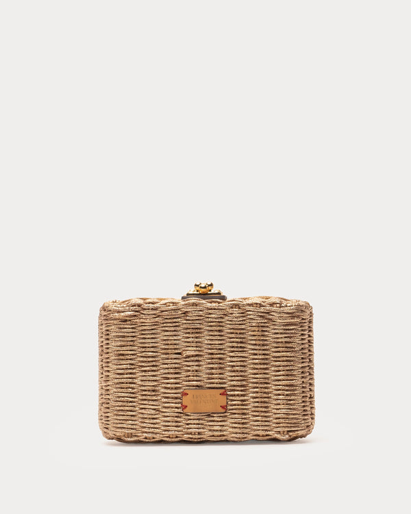 Paige Cord Clutch - Gold Basket Frances Valentine