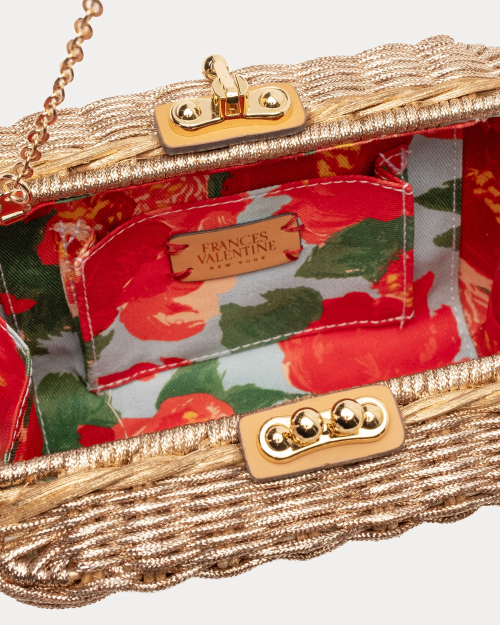 Paige Cord Clutch - Gold Basket Frances Valentine
